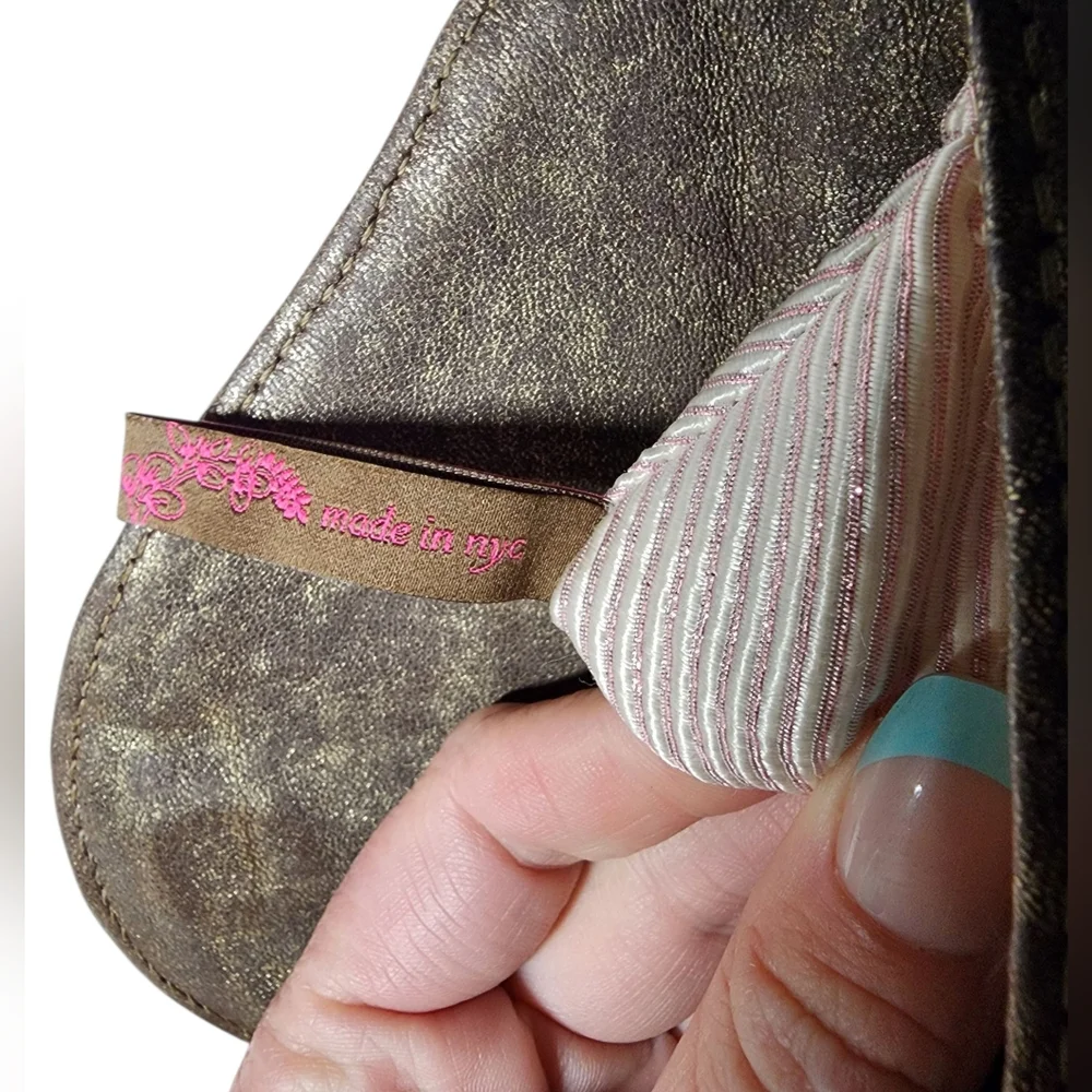 Lauren Merkin Bronze Leather Clutch - EUC.